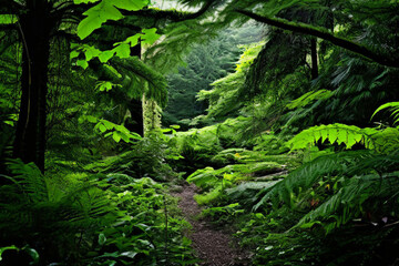 Fototapeta premium ferns in the forest