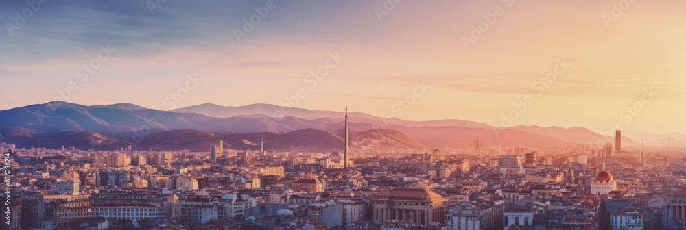 Poster City panoramic view Spain