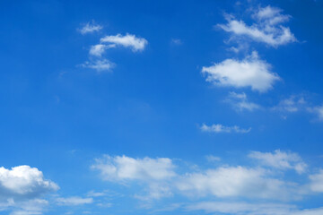 Blue Nature Cleary blue Sky and White Clouds Texture Background - image from sattahip thailand                             