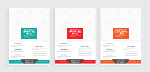 A4 marketing flier design. New flyer, poster, leaflet, handouts, and annual report collection bundles.
Graphic design elements for business marketing.