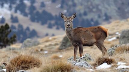 Deer in the Mountains 
