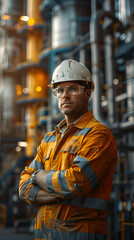 Photo realistic Procurement Specialist with Supply Contracts: Efficient Procurement  Supply Chain Management in Petrochemical Industry. Perfect for Corporate  Industrial Ads.   S