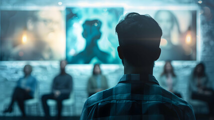 Psychologist Profile and Support Group Flyer for Mental Health and Charity Ads: Photo Realistic Concept for Quit Smoking Support Group.