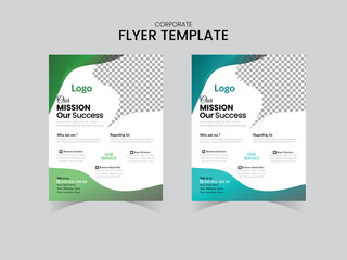 Creative And Modern business flyer template design.