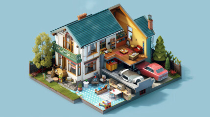 Obraz premium House projection
