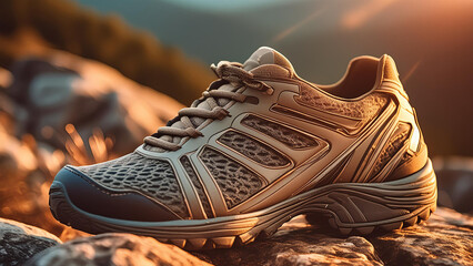 running shoes on the ground