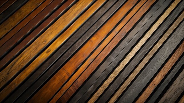 Aerial view of 25 mm slats in parallel lines, showing wood grain and rich tones in a visually pleasing gradient.