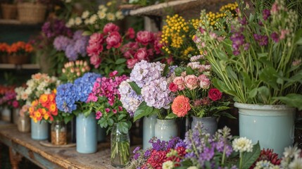 Flowers in the flower shop