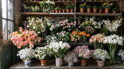 Fototapeta premium Flowers in the flower shop