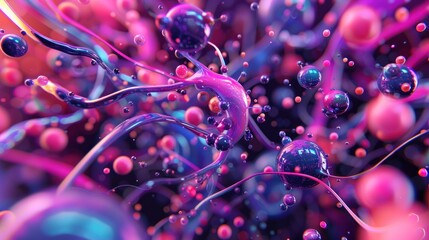 A colorful oil drops and swirl on background