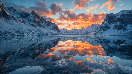 sunset in the mountains