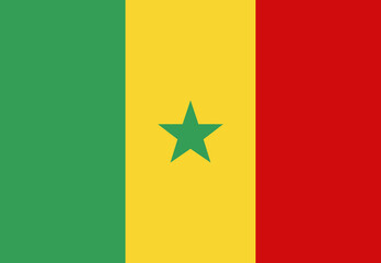 amazing Senegal flag illustrator country flags