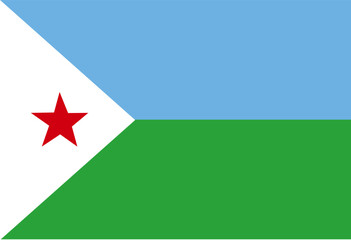  amazing horizontal Djibouti flag illustrator country flags