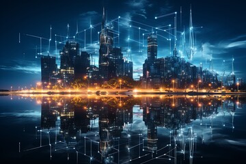 Advancing Energy Sustainability with the Smart Grid, IoT, Technology Concept, Background