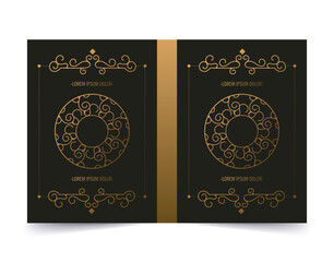 Luxury ornamental book cover design