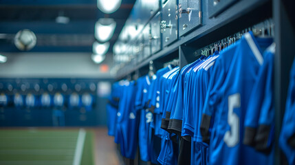 Soccer Team's Locker Room: A Haven of Dedication and Teamwork - Powered by Adobe