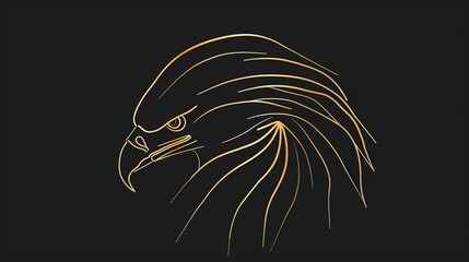 Minimal outline eagle UHD wallpaper