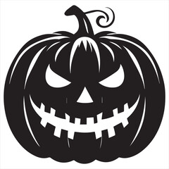 Fototapeta premium Pumpkin silhouette icon on a white background