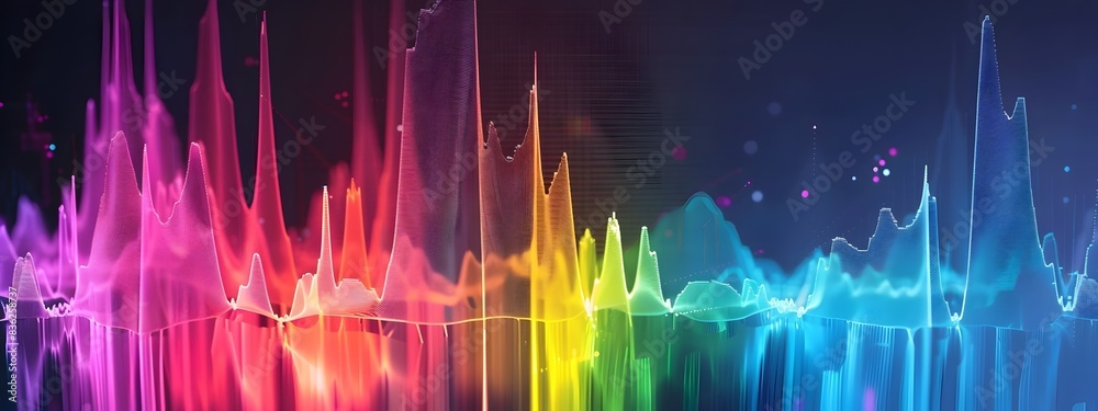 Poster of atomic absorption spectroscopy graph displaying absorption peaks at specific frequencies