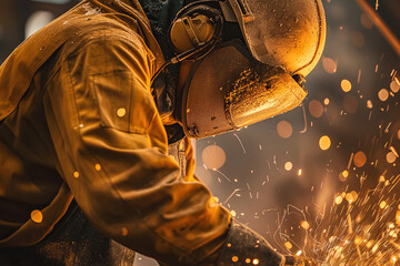 Workers working inside the factory
