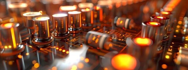 Obraz premium D Rendering of a Frequency Converter A HighTech Circuit Transforming Electricity