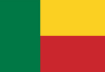 Fototapeta premium Benin flag illustrator country flags