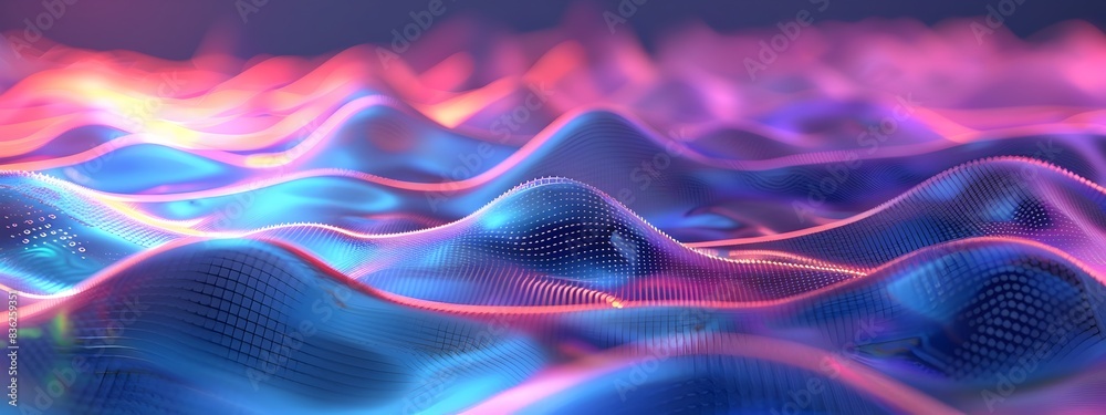 Poster d rendering of waveguide wave propagation at specific frequencies