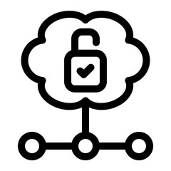 Cloud server privacy icon