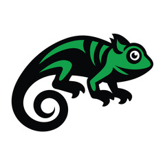 Solid color Chameleon animal vector design