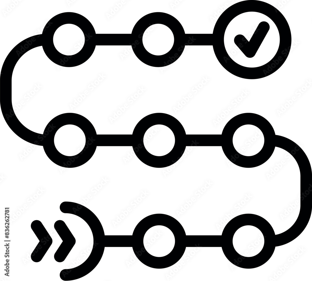 Poster Efficient workflow management concept with checkmark icon in vector design for business process optimization and productivity improvement