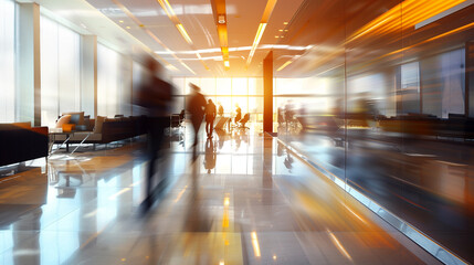 busy office workplace blur motion effect/ A Portrait of the Modern IT Professional in a Dynamic Office Environment"