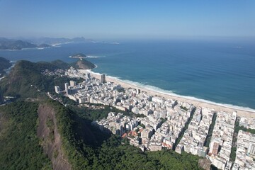 Aerial views from over Rio De Janeiro, Brazil