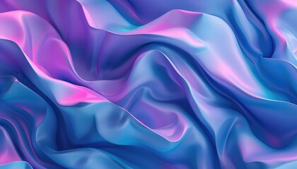 Obraz premium Abstract Blue and Pink Draped Fabric Background