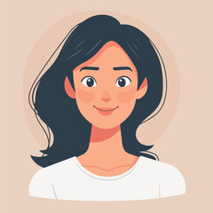 Woman upper body vector illustration