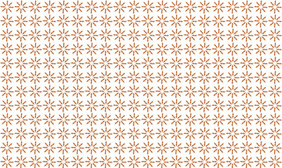 Golden vector seamless pattern with small diamond shapes, floral silhouettes. Simple texture.	