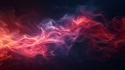 Obraz premium A red and purple smokey background with a red and orange flame