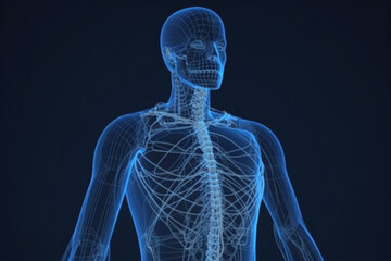 X-Ray ultrasound scan of human body