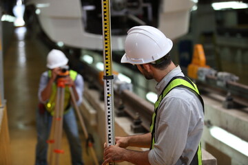  Engineer or Professional technician  railroad tracks of electrical or sky train in factory...