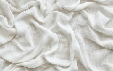 Fototapeta premium White linen fabric texture background