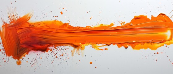 Long scratches with orange ink, one direction, white background.