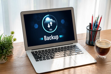 Backup Storage Data Internet Technology Business concept. Database storage cloud technology file...