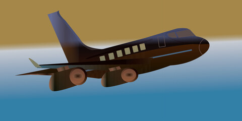 Vintage airplane Passenger jet Airplane isolated on white background airplane  travel airplane Model  airplane Landing airplane.  Commercial aircraft  Airplane taking off from the airport Wide body pa