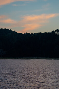 Sunset in a Forested Wetland in South America
