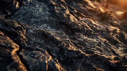 Close-up texture of a dark, weathered rock surface with intricate patterns.