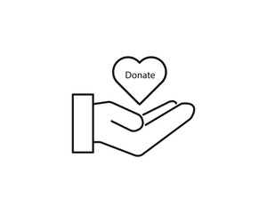 Donate icon vector symbol design illustration