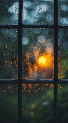 wallpaper photography of rain through a window
