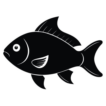 recommend clip art: Solid color Cichlid animal vector design