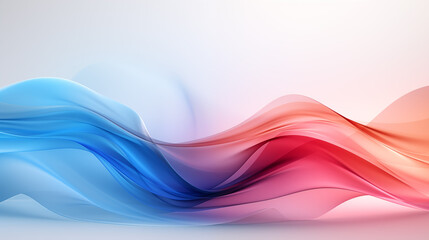 Obraz premium Colorful Abstract Wave Pattern on White Background
