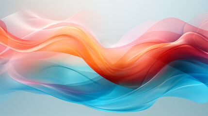 Obraz premium Colorful Abstract Wave Pattern on White Background