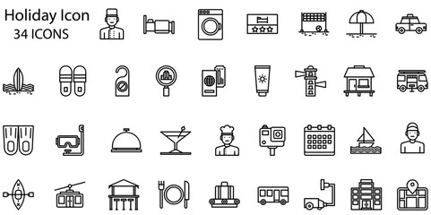 Holidays LIne Icons